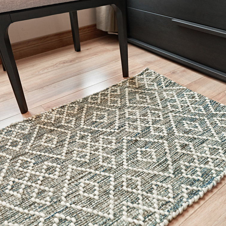 Union Rustic Runner Arlo Geometric Handmade Dark Green Area Rug